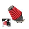 Red Air Intake Filter Pod 45 Angled Inlet Universal for 42mm Motorcycle Scooter