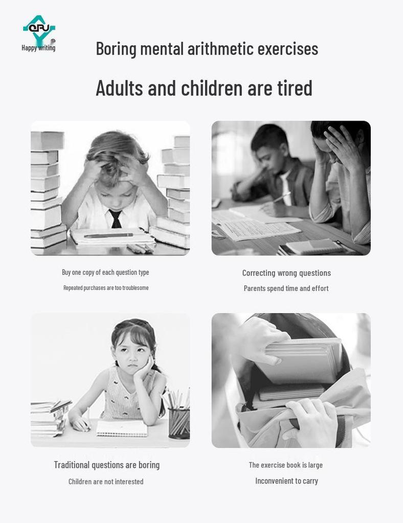 Children's Oral Calculation Trainer: Math Addition, Subtraction, Multiplication, and Division Device for Students.