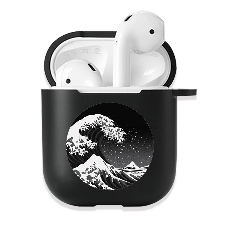 Мягкий черный силиконовый чехол для Apple Airpods Pro 3 2 1 The Great Wave of Kanagawa Bluetooth, беспроводные чехлы для наушников Airpod Cover