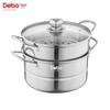 Пароварка и суповая кастрюля Debo Hebel 28 см, двухслойная, из нержавеющей стали