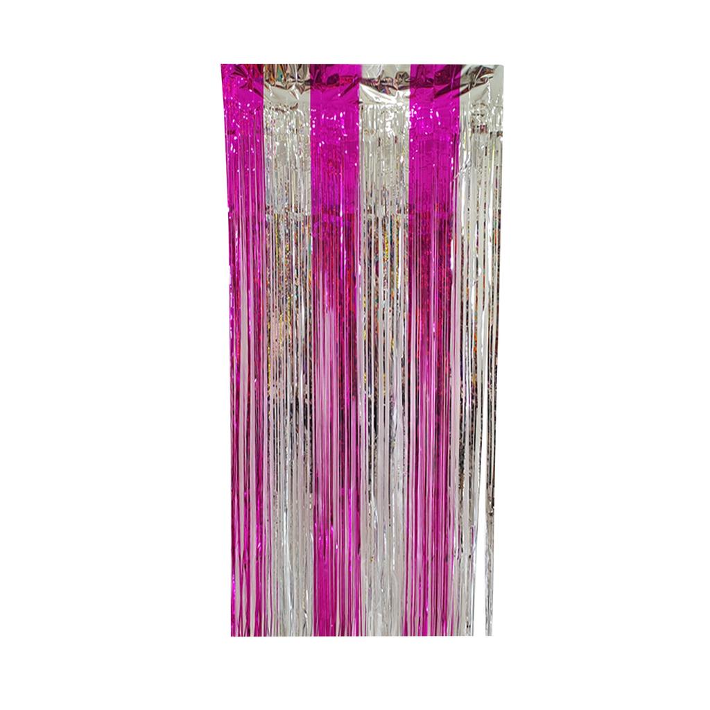 Double Pinyin Foil Fringe Curtains, Party Decorations Metallics Streamers, Party Photo Booth Backdrops For Birthday Wedding Engagement Bridal Shower