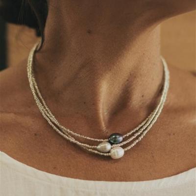 1/3 шт. Винтажное ожерелье из пресноводного жемчуга, жемчужная подвеска, ручная работа, богемные украшения, ожерелье из бусин, свадебное