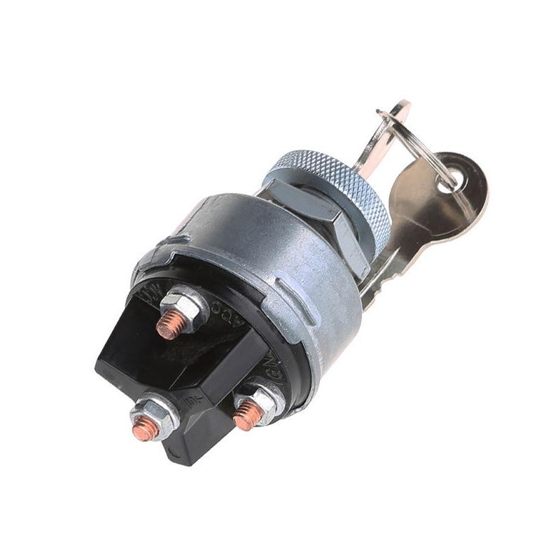 2-ключевой 3-позиционный замок зажигания с резьбовым терминалом, подходит для автомобиля, грузовика, автобуса, трактора, вилочного погрузчика, инструмент для настройки