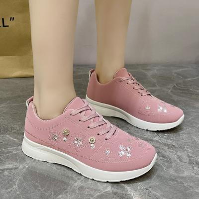 2024 Женская спортивная обувь Кроссовки на платформе Женские легкие спортивные кроссовки Дышащая повседневная обувь для женщин Белая теннисная женская обувь