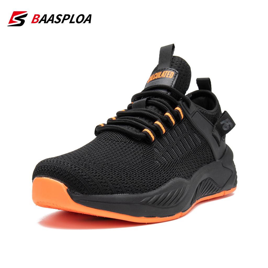 BAASPLOA Men's Running Shoes Casual Lace-Up Men's Outdoor Sports Breathable Lightweight Men's Running Shoes