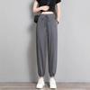 Harajuku Women New Solid Casual Sweatpants Korean Fashion Summer Thin Loose High Waist Drawstring Pocket Joggers Sports Trousers