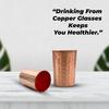 Набор из 2 стаканов ручной работы из кованой меди | Кружка для воды из чистой меди с крышками | 350 мл для аюрведической пользы для здоровья