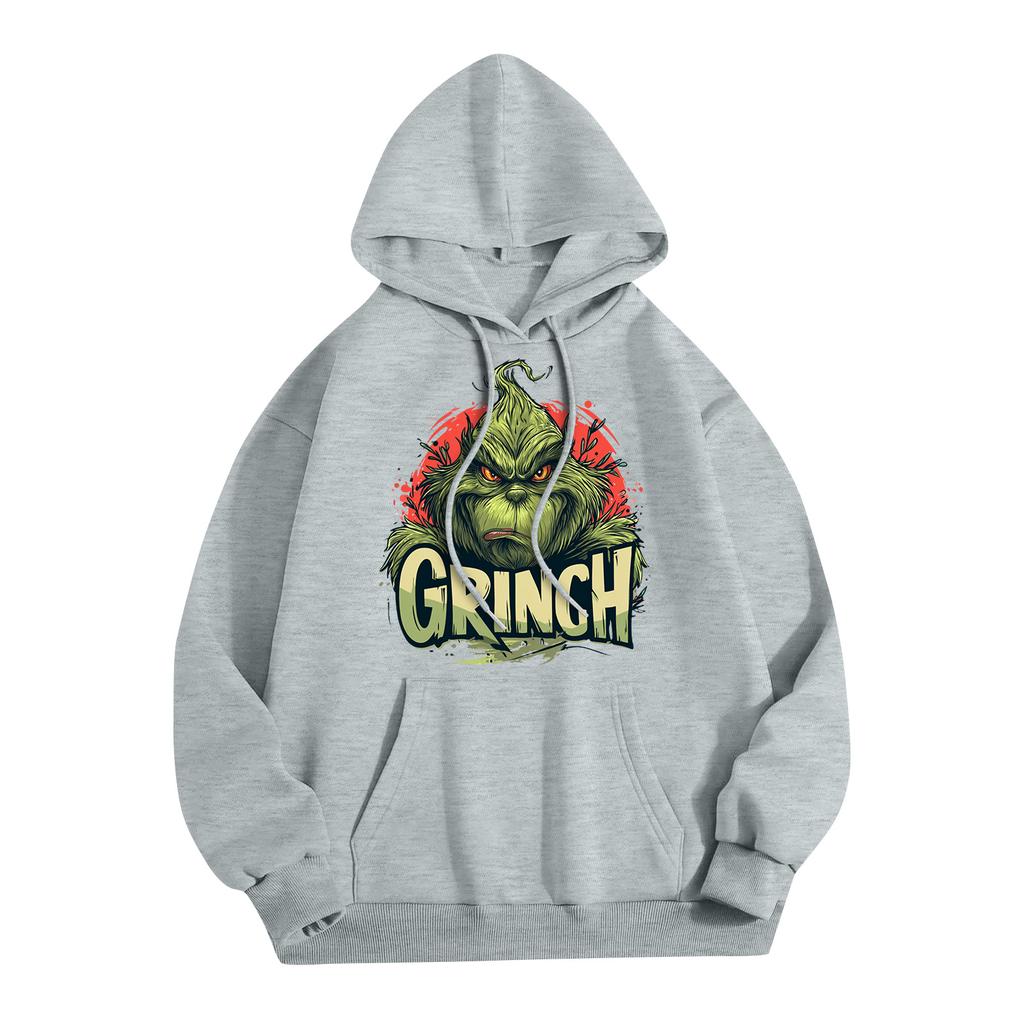 Women's Fashion Christmas Printed Casual Hooded Sweatshirt With Pockets