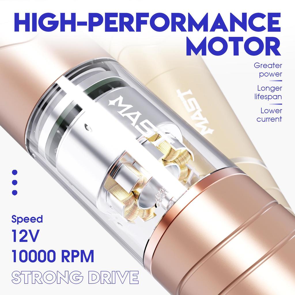 Mast Nano2 Tattoo Pen Machine Беспроводной микроблейдинг с вращающимся ЖК-дисплеем, легкая батарея 1100 мАч для бровей, подводки для глаз, губ, кожи головы и точечных татуировок