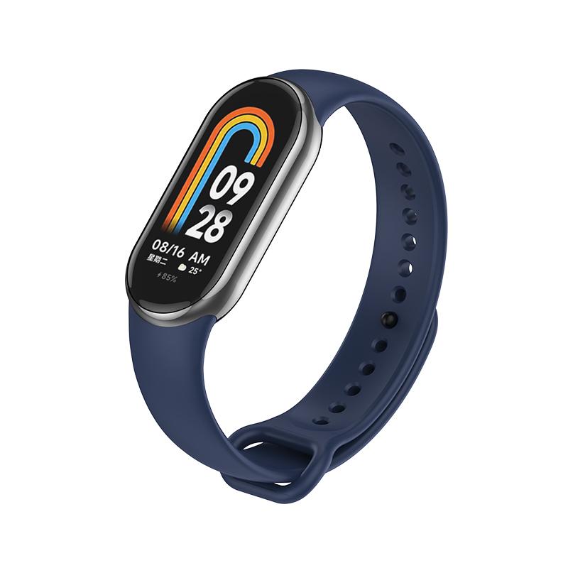 Силиконовый ремешок для Xiaomi Mi Band 8 Correa, спортивный браслет Miband8 NFC, умный браслет Pulseira, замена MiBand 8, аксессуары