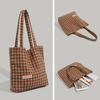 Осень Зима Новая Сумка Мелад Ретро Гусиная лапка Шерстяная Сумка Большой Вместимости Повседневная Наплечная Сумка-Тоут для Женщин