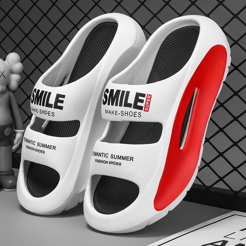 TUINANLE Парные тапочки на толстой подошве 5 см, нескользящая пляжная обувь на платформе, женские мужские тапочки из ЭВА с буквенным принтом