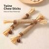 5 PCS Natural Silvervine Sticks for Cats, Raffia Matatabi Cat Chew Toys for Teeth Cleaning, Edible Dental Molar Sticks for Kitten Hairball Relief