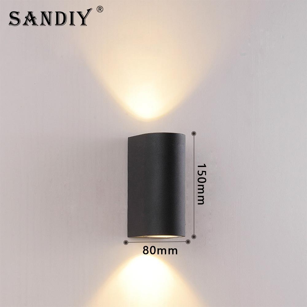 SANDIY Outdoor LED Garden Wall Lamp Up Down Light for House Decor Exterior Patio Porch Garage Gate Balcony Step Waterproof IP65