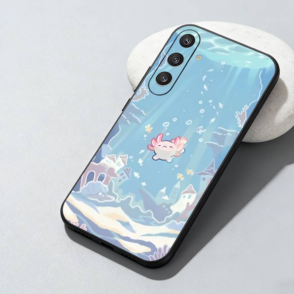 Чехол для телефона Axolotl Yura Inaho Для Samsung Galaxy A73,A72,A71,A70,A52,A51 Другие Мягкий Черный Чехол