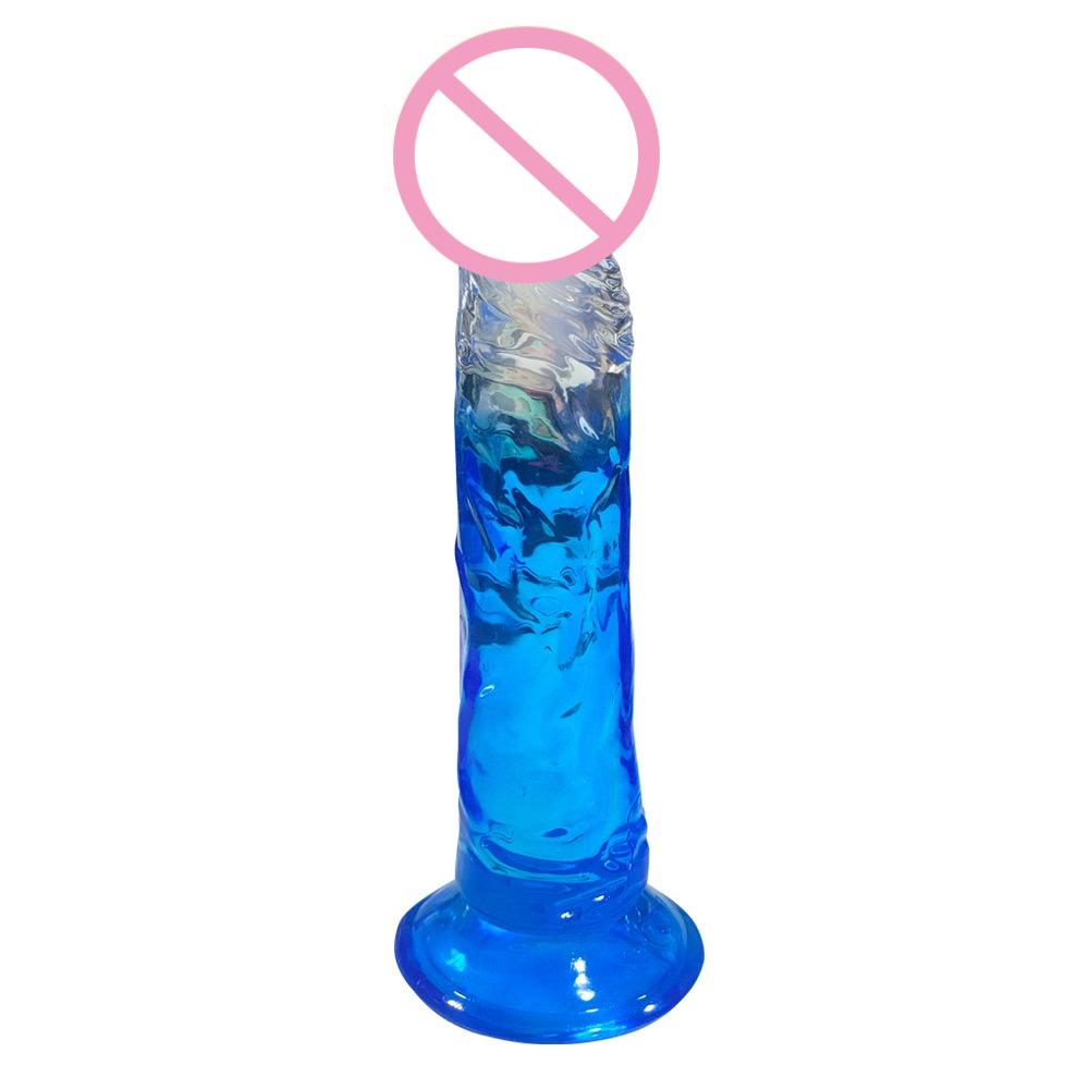 Реалистичные дилдо Большой желеобразный дилдо Анальный клиторальный мастурбатор Кристаллические секс-игрушки Взрослый пенис Присоска Анальная пробка для женщин мужчин