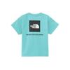The North Face B Back Square Logo Geyser 80 S/S Tee, Aqua,