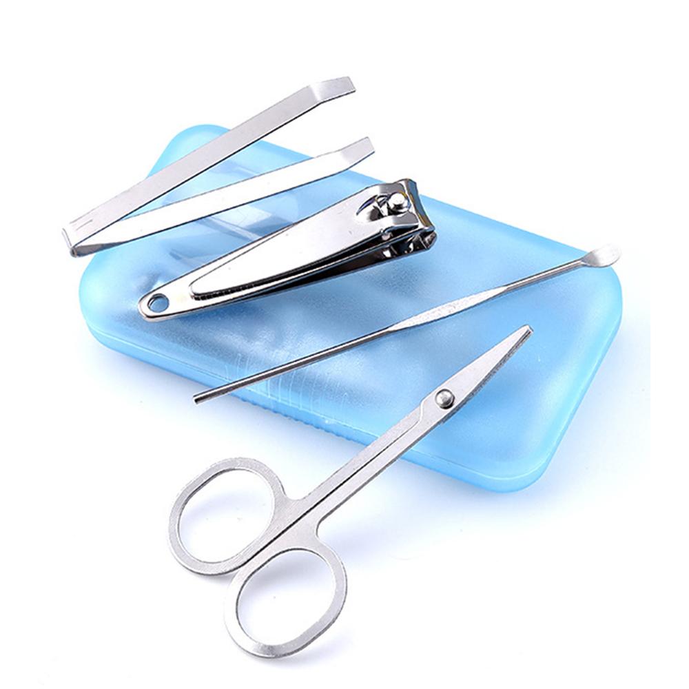 Набор для маникюра из 4 предметов, Набор кусачек для ногтей, Инструменты для ухода за ногтями из нержавеющей стали, Профессиональные наборы для ухода, Подарок для мужчин, Отца
