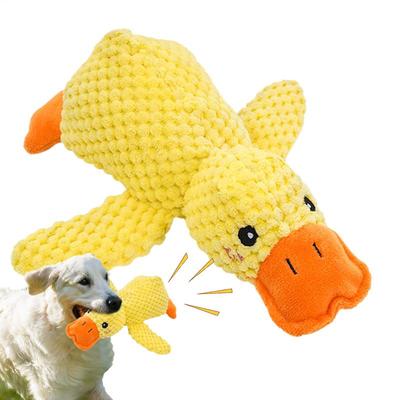 Игрушка для собаки Плюшевый компаньон Спящая утка Устойчивая к укусам Игрушка для чистки зубов Звук облегчения Звуковая игрушка со звуком утки Инструмент для релаксации собаки питомца