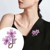 Brooch Flower Shape Rhinestone Faux Crystal Collar Pin Shiny High-End Anti-Rust Decorative