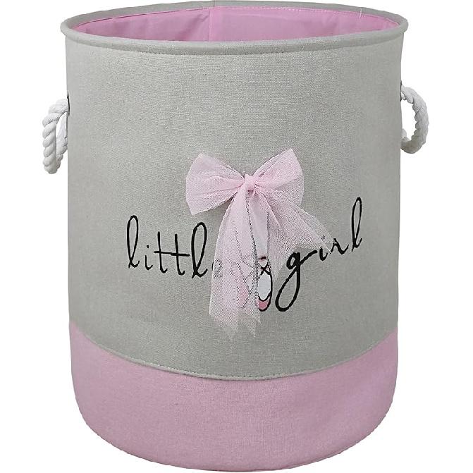 KUNRO Large Sized Round Storage Basket Organizer Bin Laundry Hamper for Nursery Clothes Toys