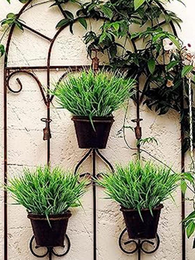 10 шт. искусственные растения, трава, кустарники, не выцветают, искусственные пластиковые цветы, уличные для ваз, фермерский дом, сад, крыльцо, патио, офис, помещение, свадебное украшение