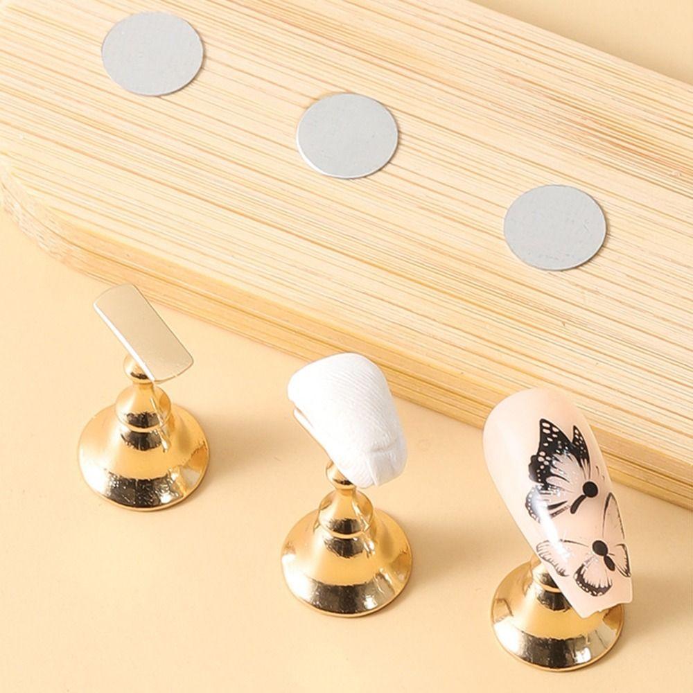INS False Nail Tip Holder Wooden Nail Holder with Base Nail Display Stand Nail Art Practice