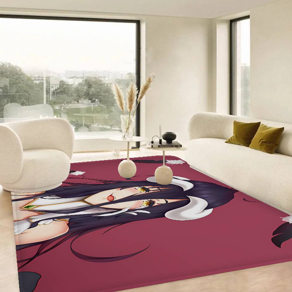 Gamer Albedo Anime Sexy Girls Entrance Door Mat Nordic Style Bedroom Living Room Doormat Home Balcony Anti-Slip Modern Home