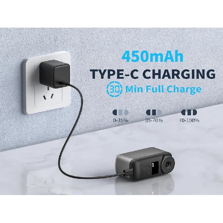 TOPUMP TB2 PRO Mini Portable Electric Pump for Bike Cordless Tire Inflator 120PSI Max 450mAh Battery with Sreen Fast Charging