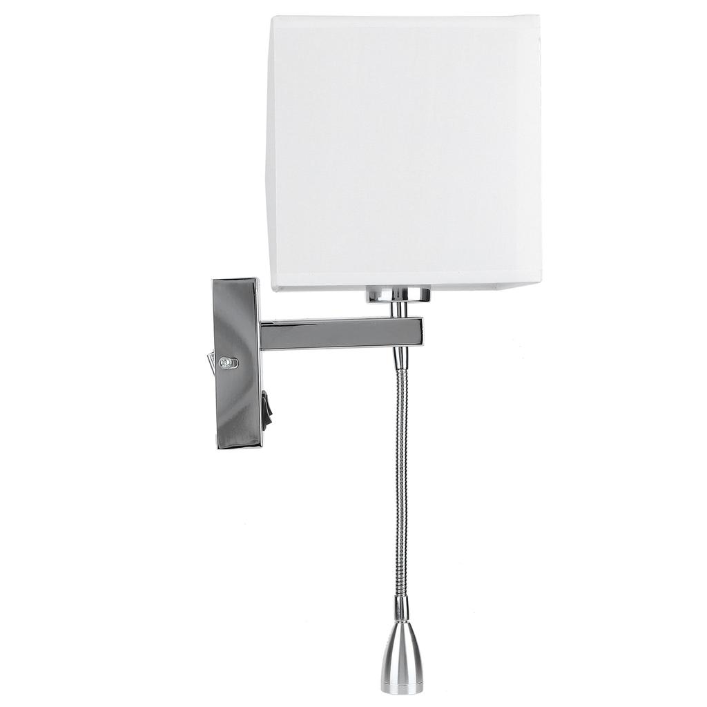 Светодиодный настенный светильник с современным тканевым абажуром и USB-подсветкой для чтения в спальне, прикроватный светильник E27 100?240В