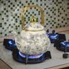 Floral Enameled Water Kettle Chinese Style Tea Jug New Coffee Pot
