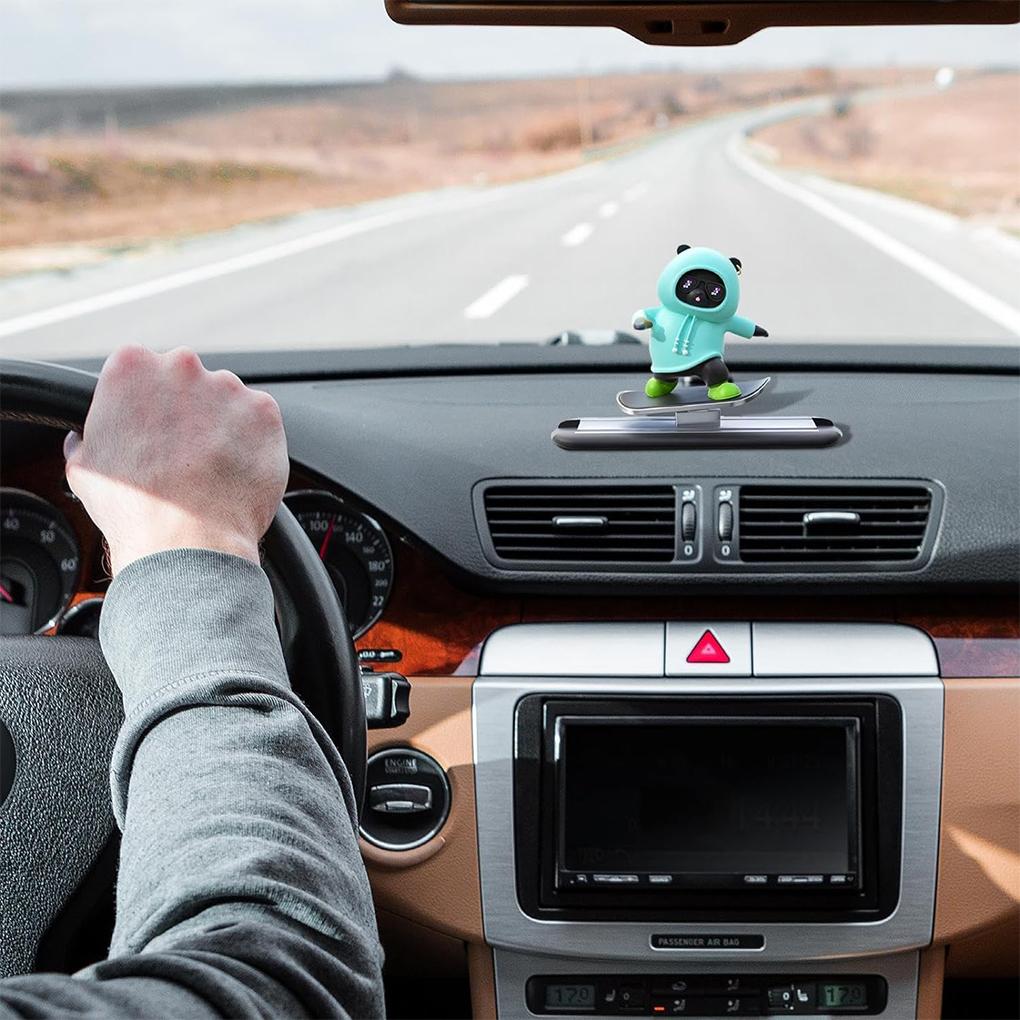 Украшения для приборной панели автомобиля Украшение центрального экрана Украшения для скейтборда с изображением медведя Милый мультяшный автомобиль Украшение интерьера