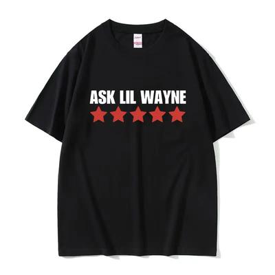 Женская повседневная футболка с принтом "Rapper Lil Wayne" высокого качества, модный топ, одежда оверсайз.