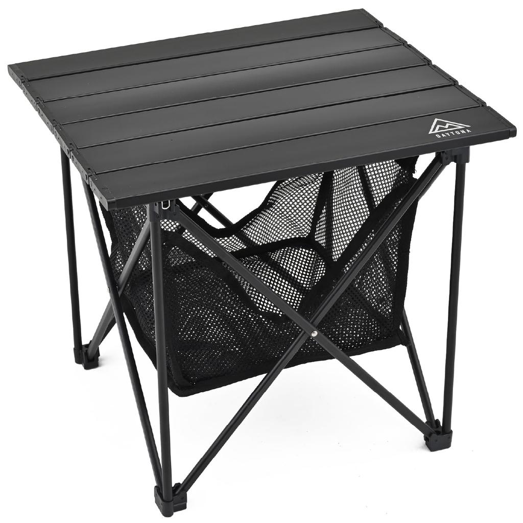 Daytona Motorcycle Camping with Compact Aluminum Table Black 37539 Table, Folding, Lightweight, Storage, +