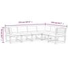 VidaXL Salon de Jardin avec Coussins 6 pcs, Sièges de Patio, Ensemble de Meubles, Mobilier de Terrasse Extérieur, Cire 3217022