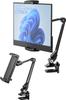 Sanwa Direct Mobile Monitor Stand Arm Compatible with Inch Monitors Height Adjustment Clamp Type 360 Degree Rotation Extendable Arm 15.6 200-STN076