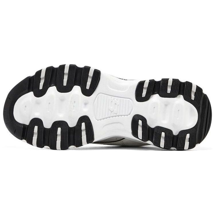 Skechers Arch Fit DLites Тканевые Модные Повседневные Удобные Универсальные Низкие Папины Кроссовки Женские Кроссовки Черно-Белые 149805-WBK