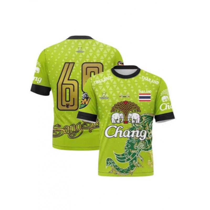 Thailand Themed Short Sleeve Sports Jersey, Number Print Team Wear
