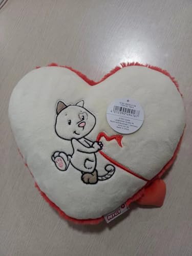 Подушка NICI Кот Любовь Сердце 26x22см