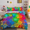 Abstract Rainbow Colorful Bedding Set Queen King Sinlge Duvet Cover Dream Polyester Comforter Covers Pillowcase Soft Bedclothes