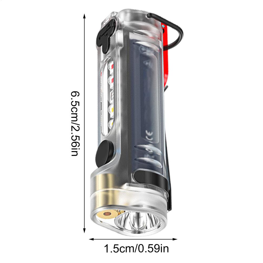 Мини брелок-фонарик с инфракрасным боковым светом, перезаряжаемый брелок-фонарь, портативное уличное освещение для повседневного использования или в чрезвычайных ситуациях