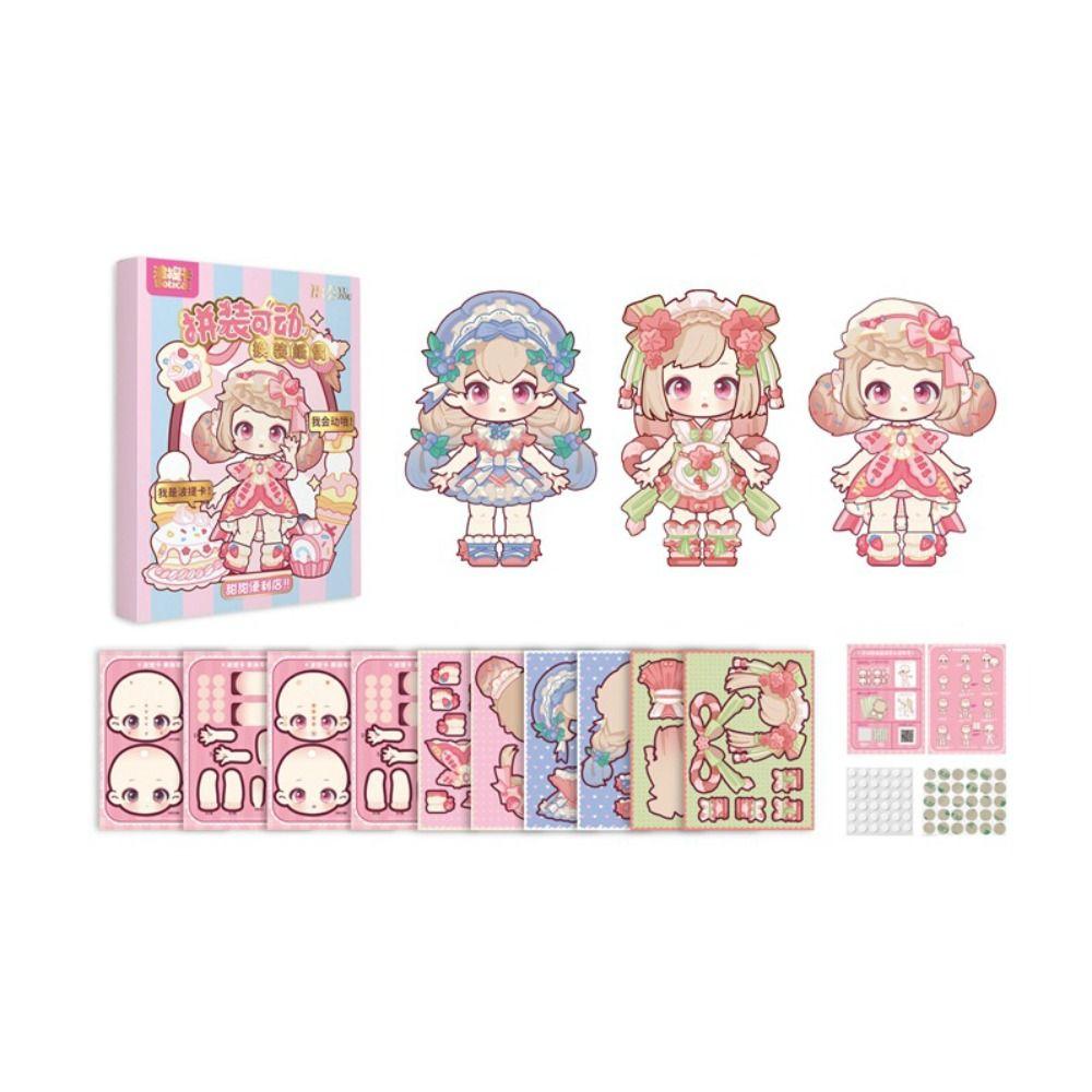 Монтессори DIY бумажная кукольная игрушка ручной работы тихая книга игрушки 3D одеваются бумажная кукла подарок на день рождения