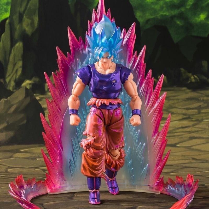 SHF Super Blue Wukong Battle Damage Form Dragon Ball Handmade Extreme Breakthrough Sparkle Soul Fighting Limited Edition Model