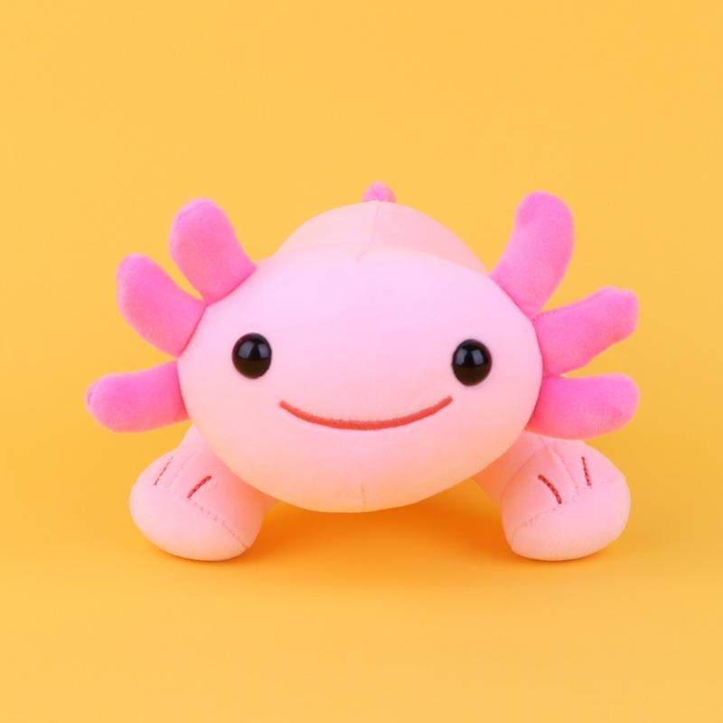 Четырехцветная крадущаяся Саламандра Аксолотль, мультяшная милая шестиугольная кукла-динозавр, детская плюшевая игрушка