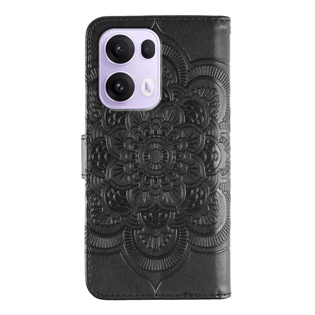 For Oppo Reno13 Pro 5G Case PU Leather Mandala Imprinted Design Wallet Phone Cover