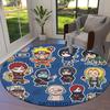 Naruto Adventure Icons Round Area Rug Carpet Rug For Living Room Bedroom Sofa Playroom Decor Nonslip Floor Mat
