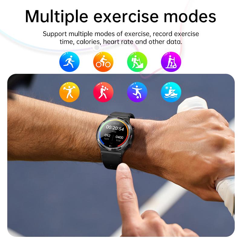 2025 Новые модернизированные 1,43-дюймовые Amoled HD смарт-часы с пульсометром, артериальным давлением, ЭКГ+ВСР, мониторингом здоровья, спортивными и фитнес-умными часами