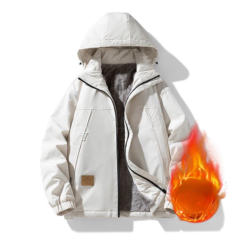 Осенняя куртка мужская большого размера, свободная, повседневная, для бега, альпинизма, ветрозащитная, водонепроницаемая, утепленная куртка, однотонная ветровка