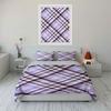 Purple and brown plaid. Bedding sets Duvet cover sets Duvet covers Pillowcases(1 * Duvet Cover 2 * Pillowcases without duvet insert)