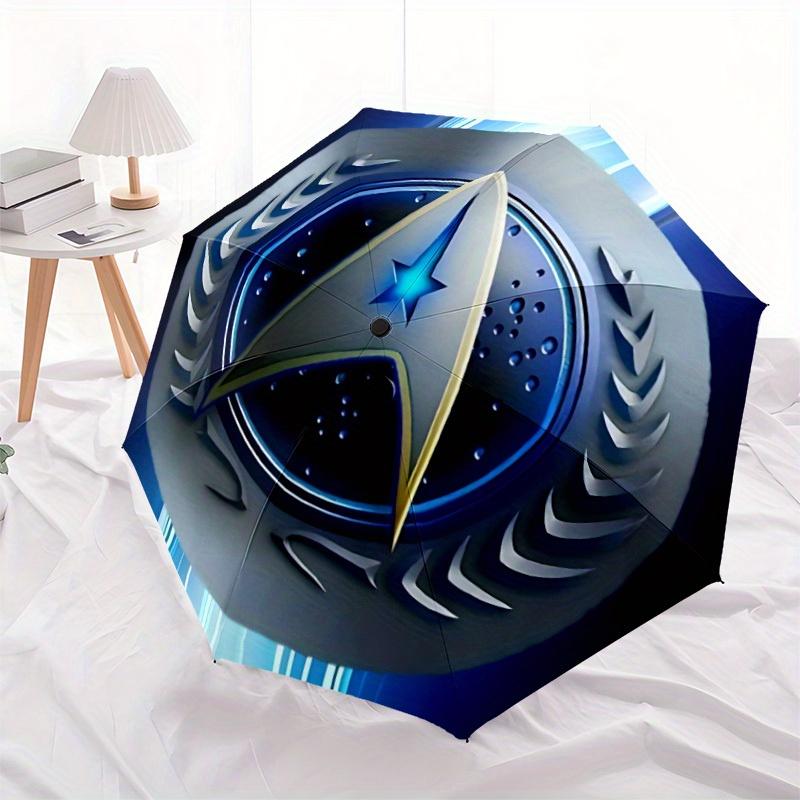 Складной зонт STAR TREK, Зонт для путешествий, Прочный пластик и железный каркас, Подходит для улицы и повседневного использования, a0818133